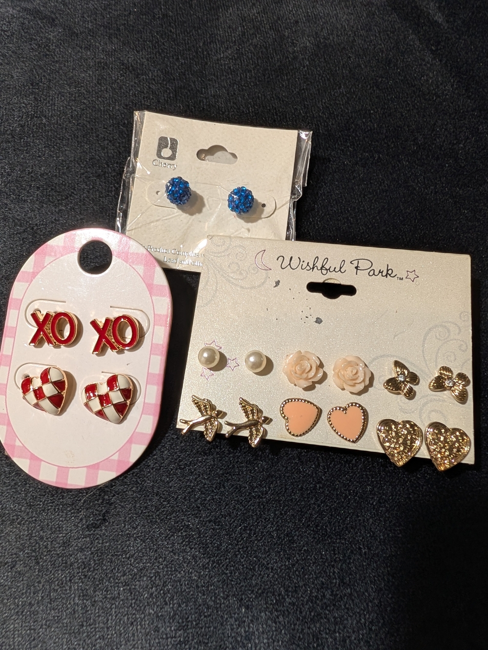 Wishful Park & Other Kids 9-Pair Heart & Pearl Earring Set - Pink & Gold